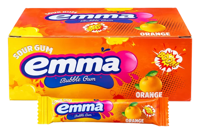 emma Sour Bubble Gum packaging