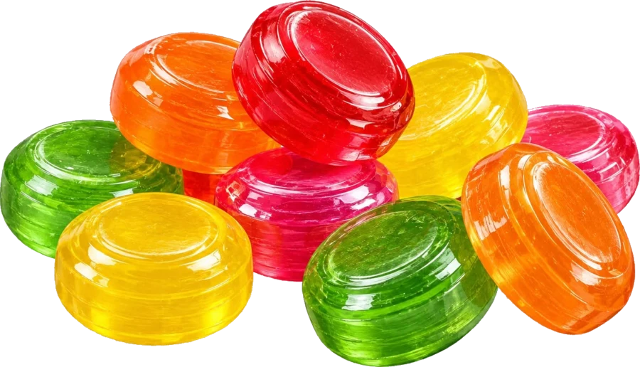 Bonbon Drops gum and candy shape