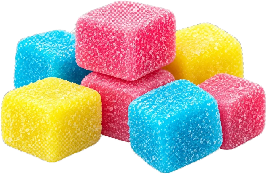 Cubes Gum gum and candy shape